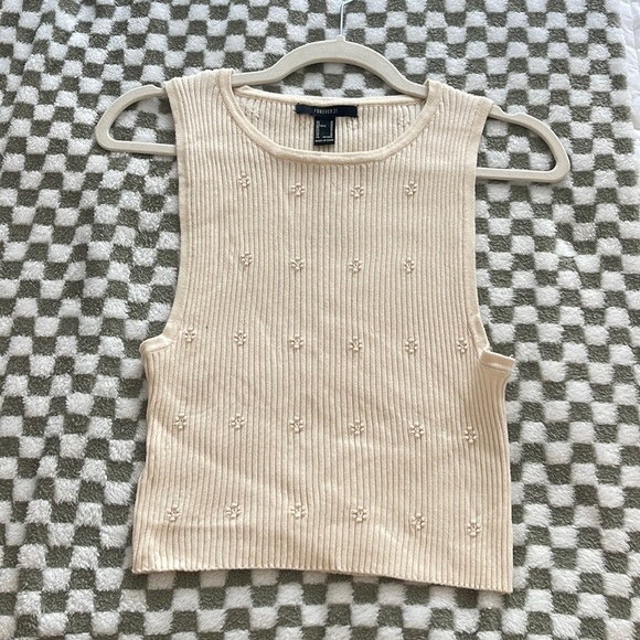 Floral rib knit tank - Picture 1 of 2